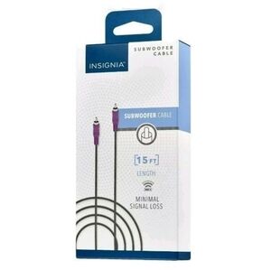 Insignia- 15' Subwoofer Cable‎ NEW